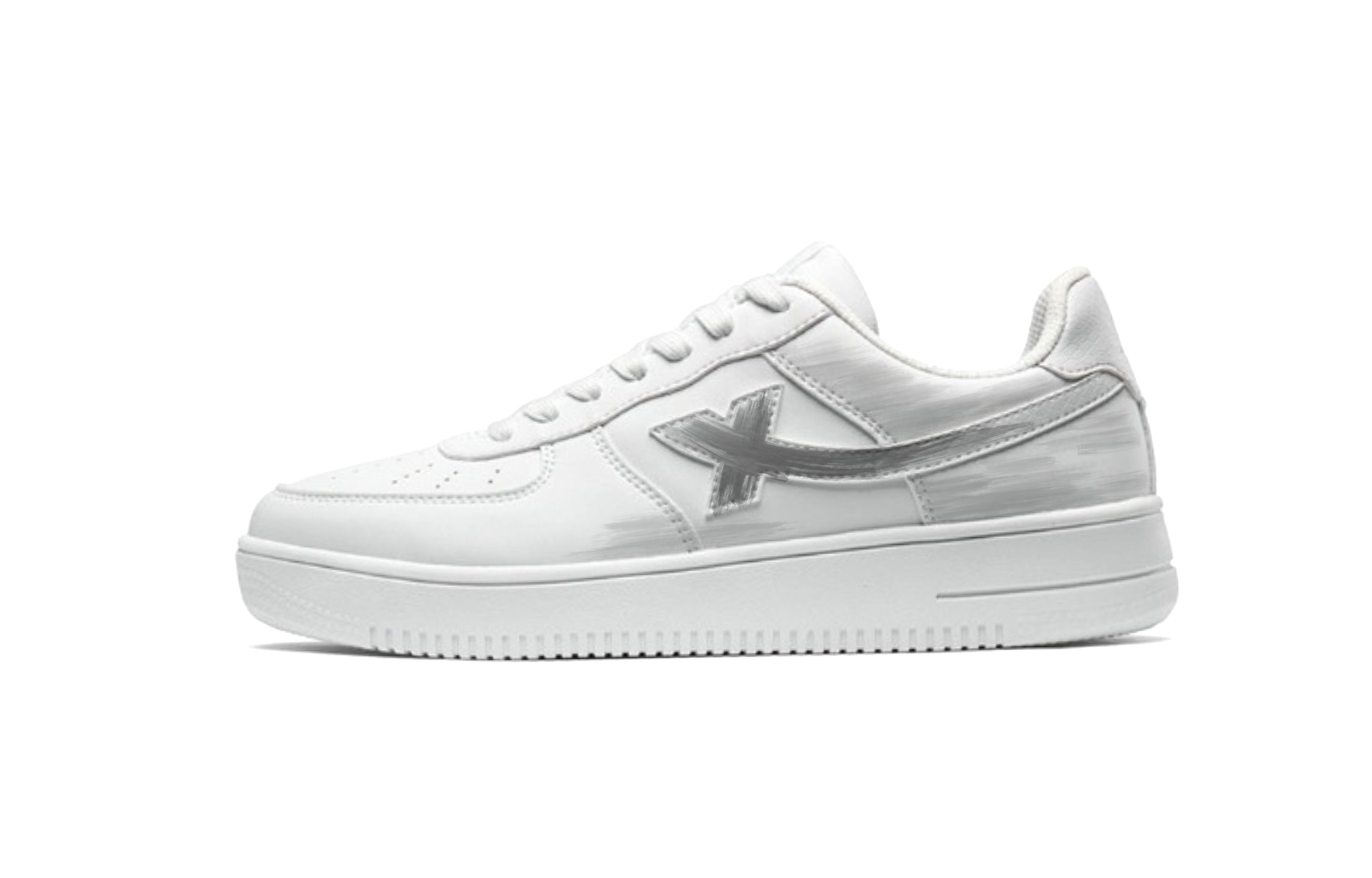 

XTEP Кроссовки Air Force One с низким верхом, противоскользящие и износостойкие, мужские, серо-белые