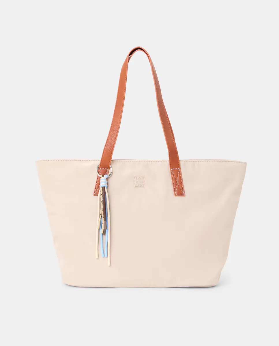 

Нейлоновый шоппер с брелоком Easy Wear, цвет 120 Crudo