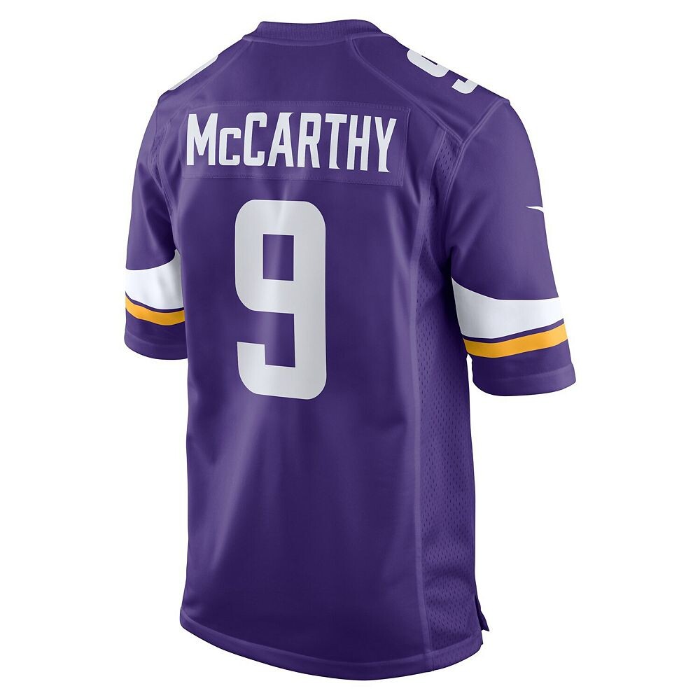 Мужские кроссовки Nike J. McCarthy Purple Minnesota Vikings Джерси игрока первого раунда драфта НФЛ 2024 года, цвет Mvk Purple — фото 4