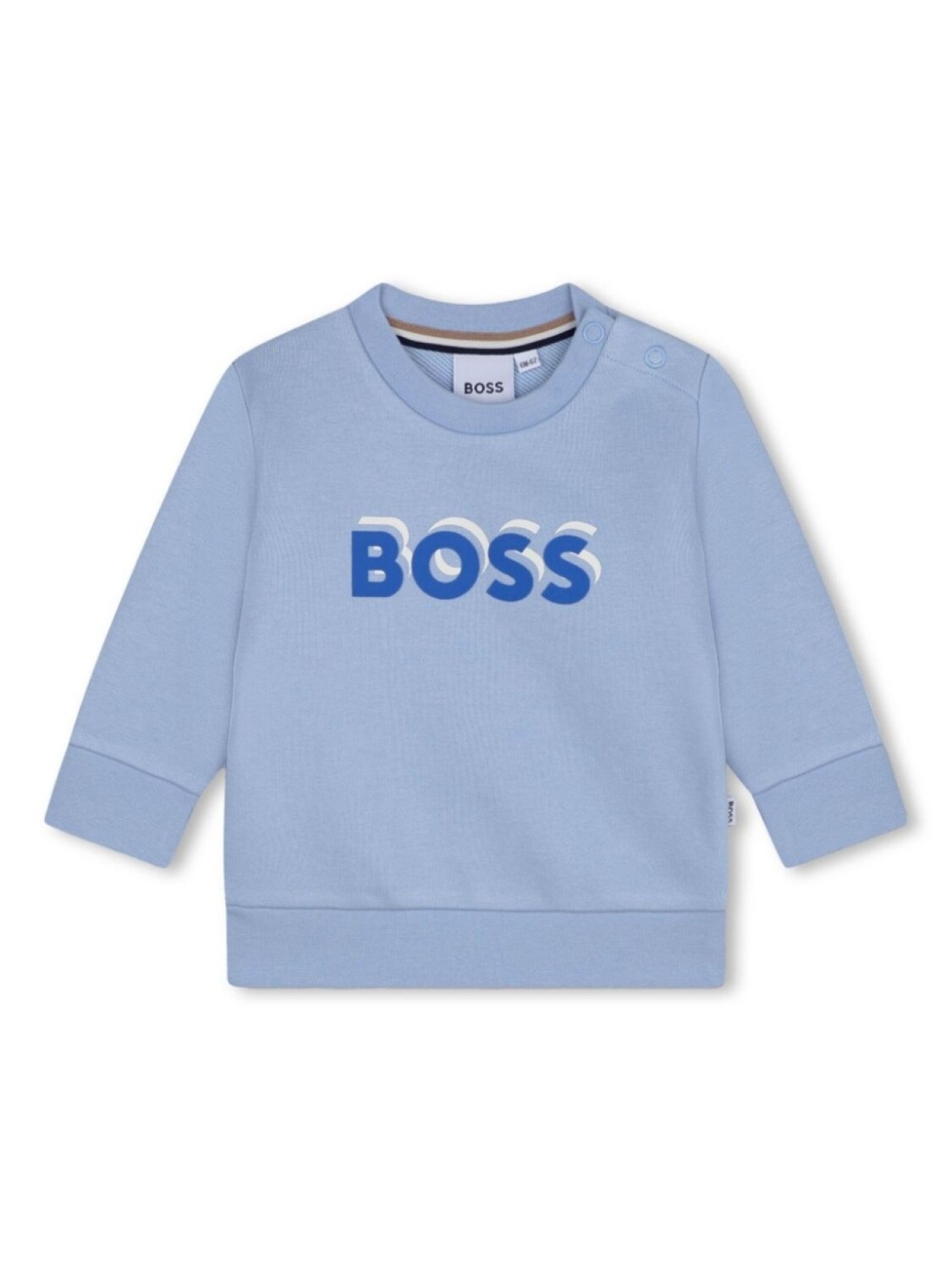 

BOSS Kidswear толстовка с логотипом, синий