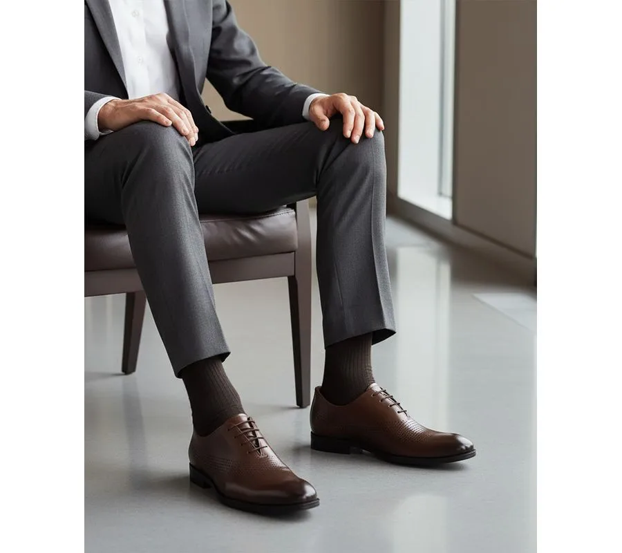 Перфорированные классические оксфорды East Road с технологией Hands-Free Slip On Marc Joseph New York, коричневый — фото 3