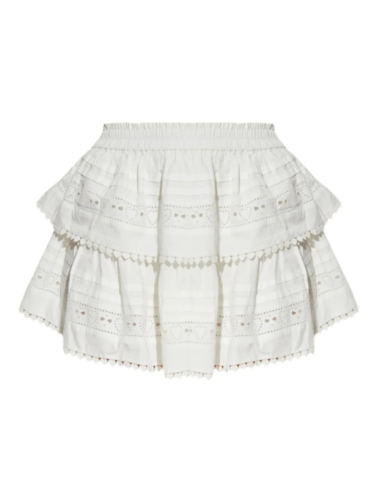 

LoveShackFancy юбка мини с вышивкой, белый