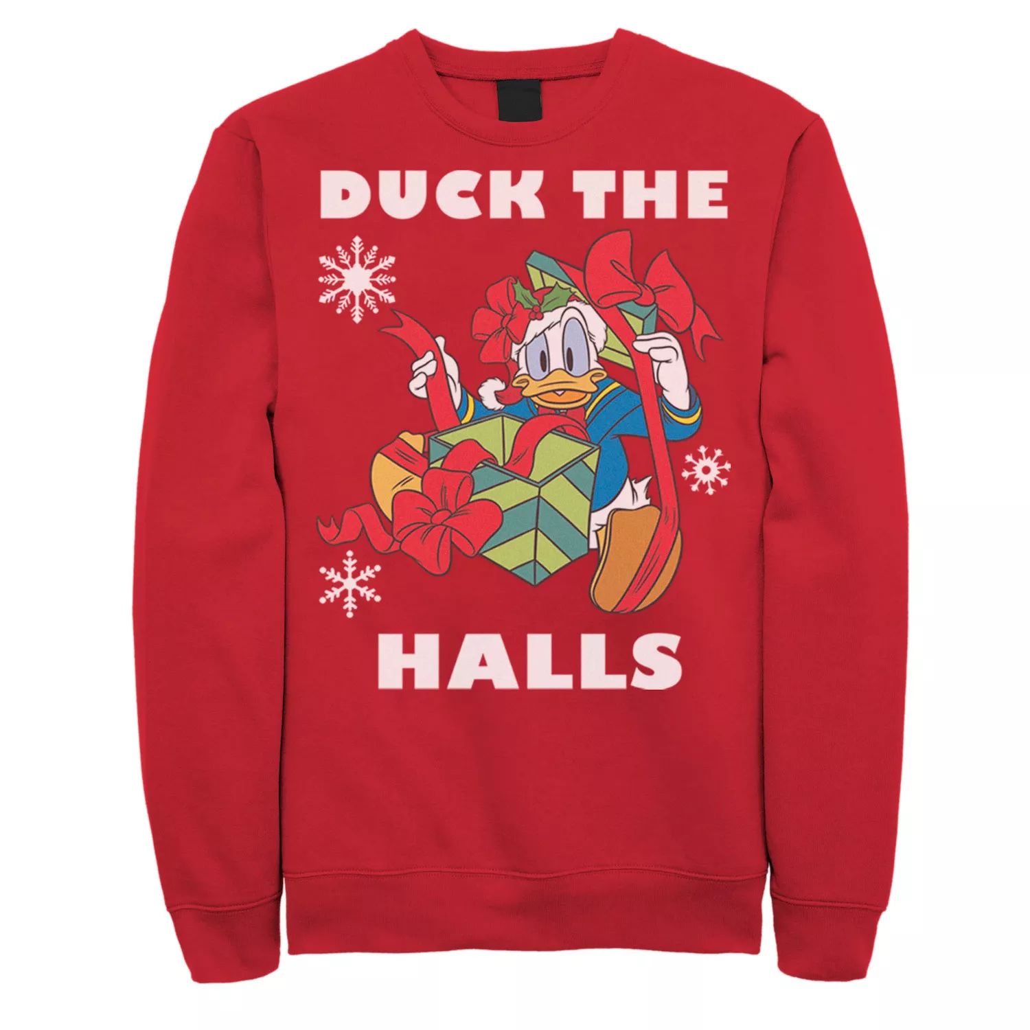 

Мужской свитшот с рождественским портретом Disney Donald Duck The Halls Licensed Character