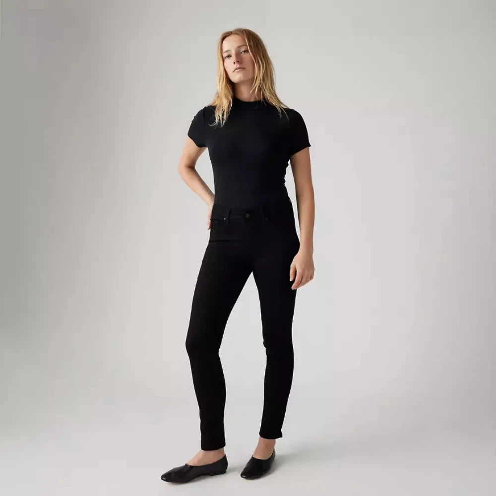 

Джинсы Levi's 311, женские, черные, темно-стиральные, средней посадки, облегающие, GBO750 Levi'S, черный