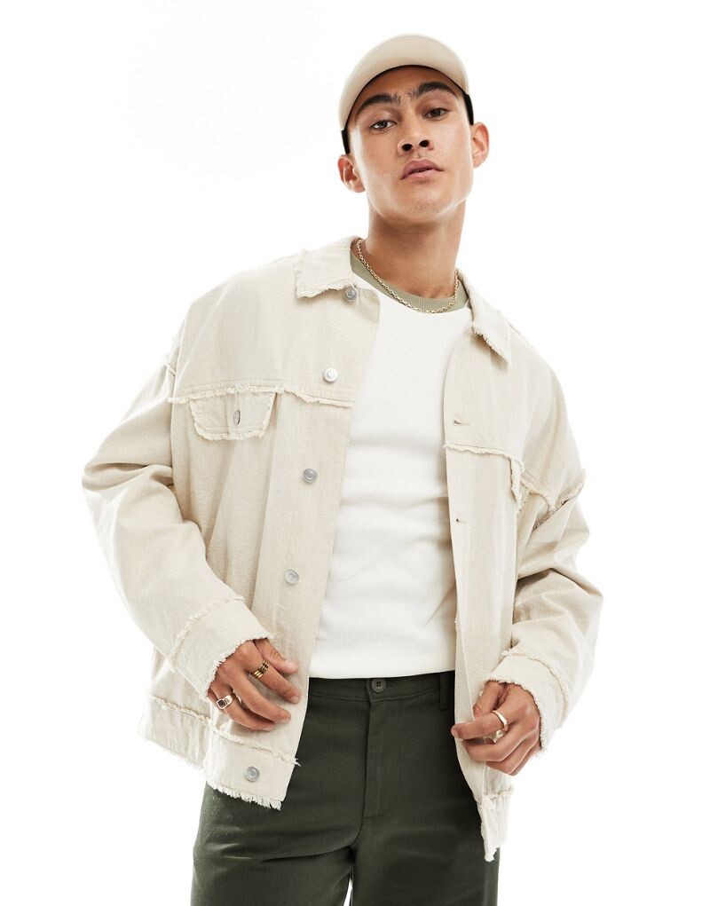 

Объемная куртка в стиле вестерн с фактурными каменными швами ASOS DESIGN