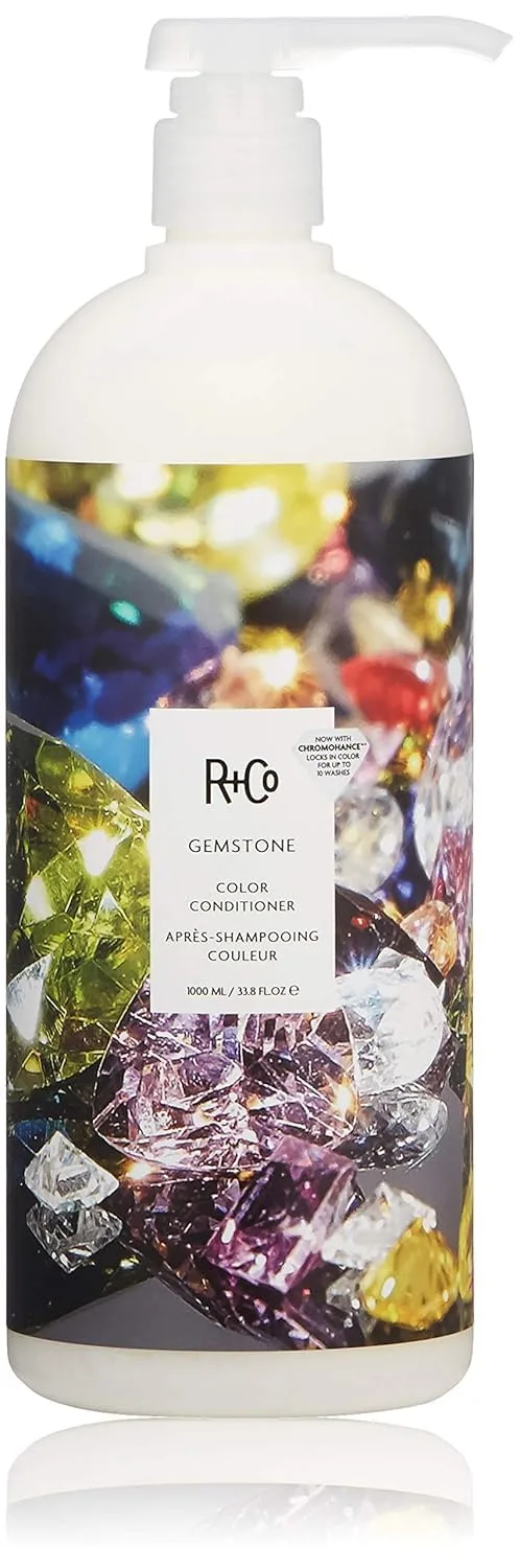 Кондиционер для окрашенных волос R+Co Gemstone | Продлевает стойкость цвета | Контроль над пушистостью, восстановление | Веганский продукт, не тестируется на животных | 1000 мл (1 шт.)