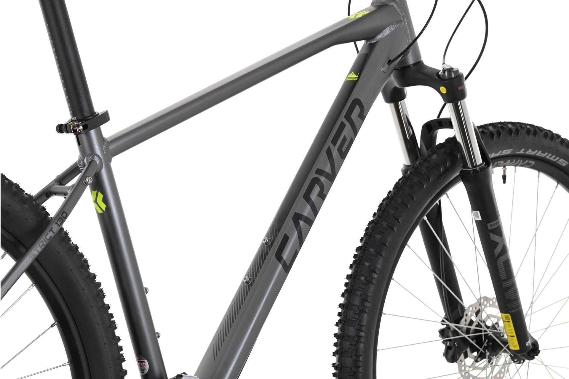Горный велосипед Carver Strict 130 - 27,5 дюймов - Diamant - 2024, цвет Grau|anthracite/black/neon yellow — фото 3