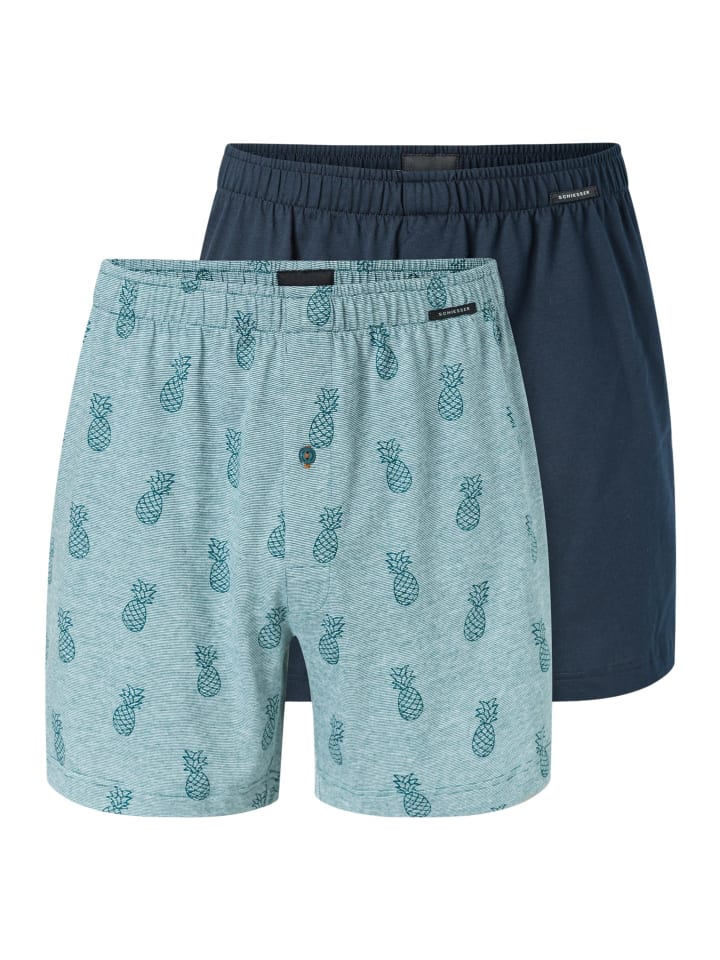 

Schiesser Боксерские шорты из цельного куска ткани, темно-синего/бирюзового цвета