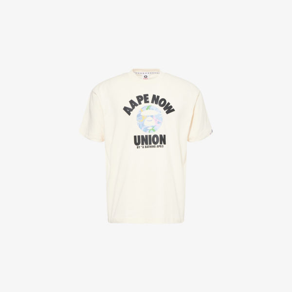 

Футболка Aape Now Union с графическим принтом, белый
