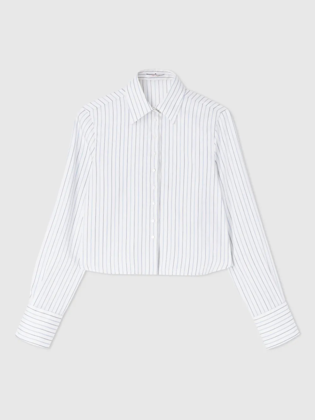 

Укороченная рубашка в мелкую полоску Ermanno Scervino, белый