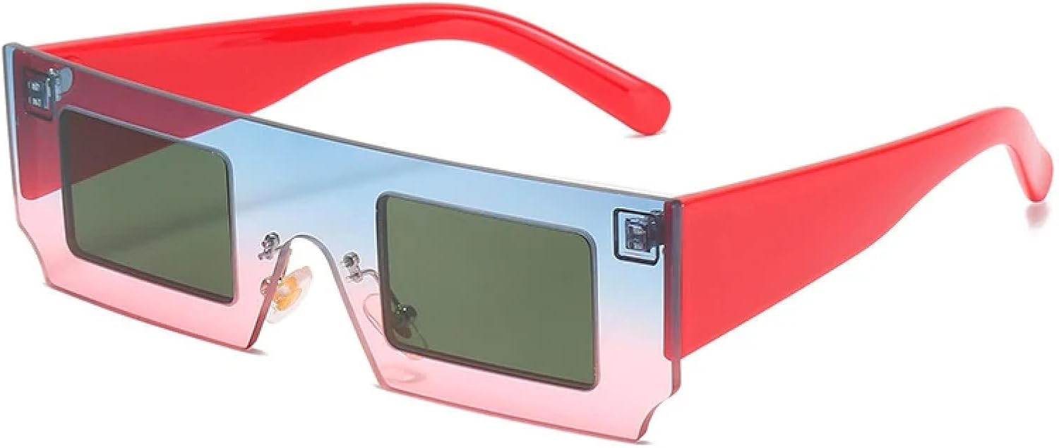 

Ретро маленькие солнцезащитные очки для женщин и мужчин, модные цельные очки для активного отдыха, летних путешествий, солнцезащитные очки с защитой от УФ-излучения UV400 TKKTLLT, Blue Pink Green