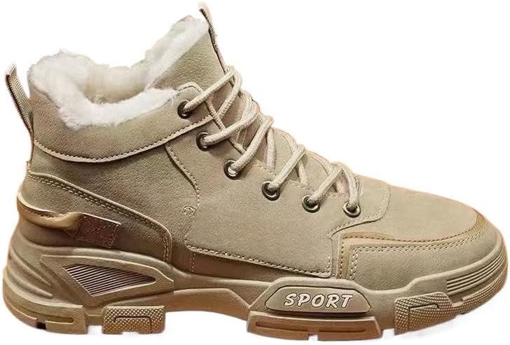 

Мужские водонепроницаемые зимние походные ботинки с утеплителем и меховой подкладкой, легкие для активного отдыха Hhhchpm, хаки