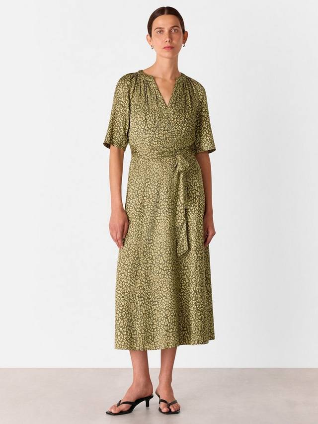 

Платье миди с леопардовым принтом Petite Whistles, Green/Multi