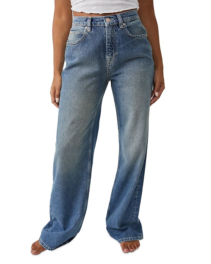

Джинсы Tinsley Baggy High Rise в цвете Hazey Blue Free People, синий