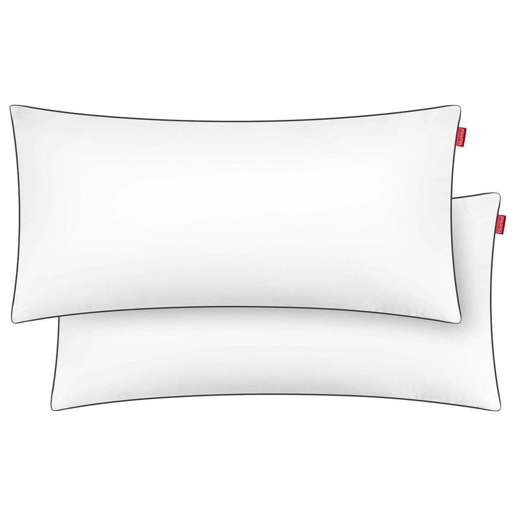 

Подушка Blumtal 40x80 см, набор из 2 штук - подушка для шеи с регулируемым наполнителем - 100% микрофибра, можно стирать при температуре до 95 градусов - регулируемая по высоте подушка с окантовкой - для спокойного сна