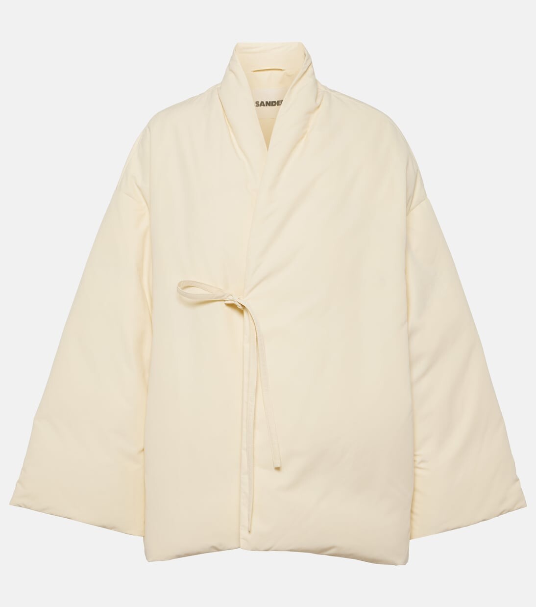

Пуховик с завязками Jil Sander, бежевый