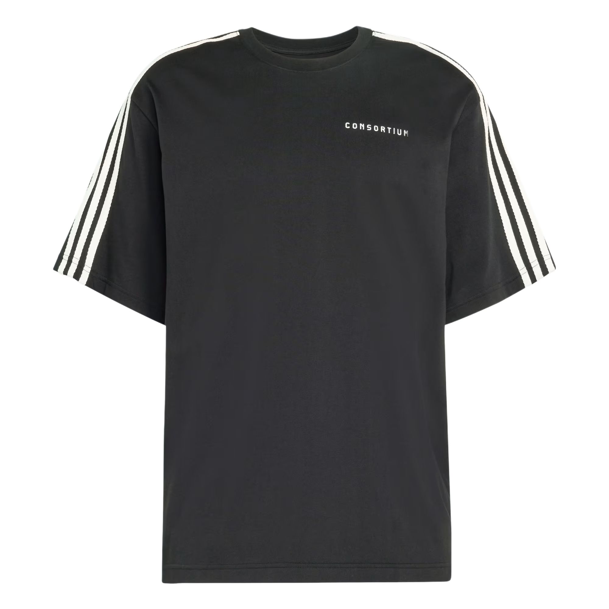 

Футболка Consortium с тремя полосками Adidas Originals, черный