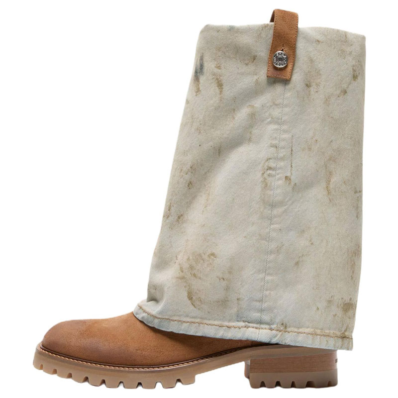 

Acne Studios Ботинки до колена 5 см мужские серые