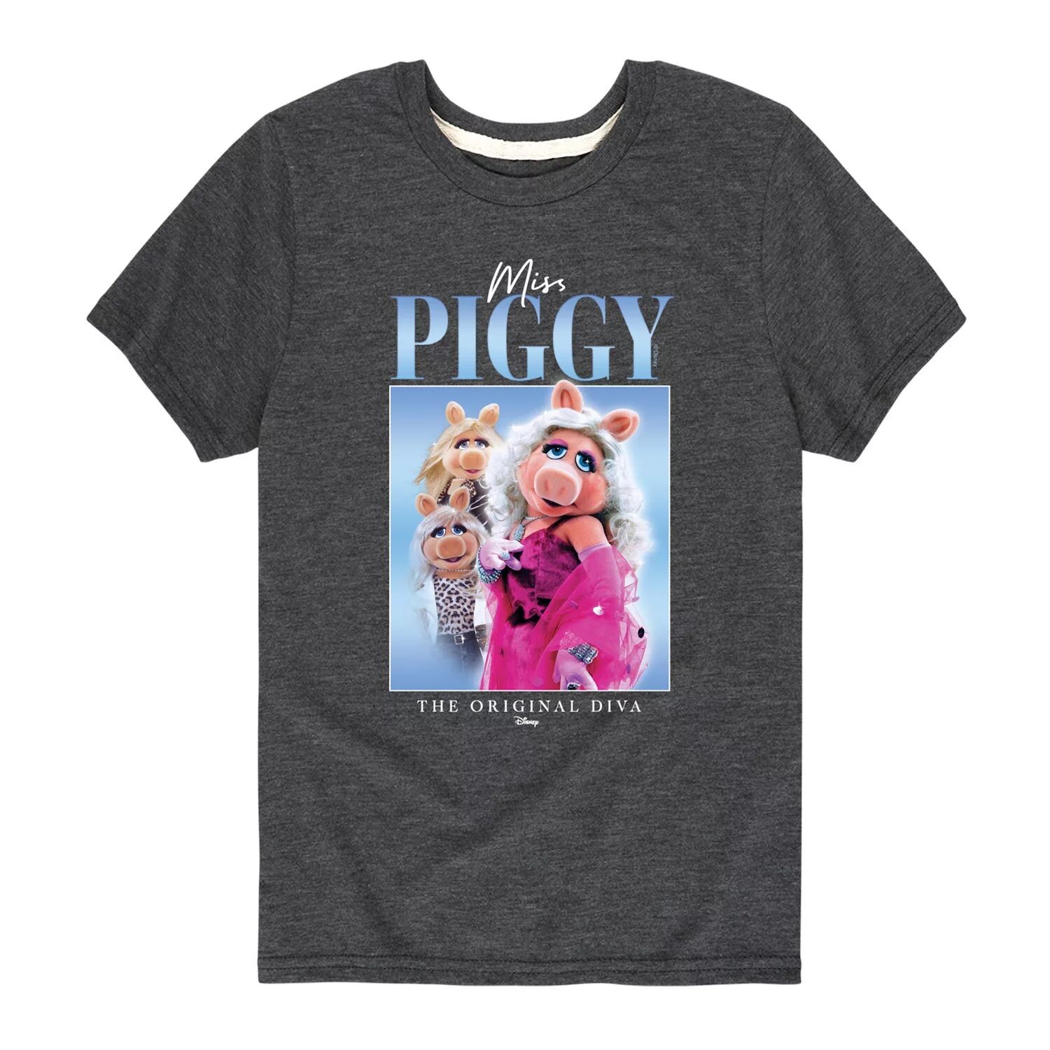 

Футболка Disney's The Muppets Miss Piggy Boys 8–20 OG с рисунком Diva Disney, серый