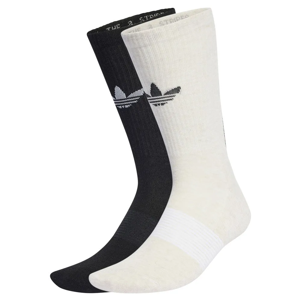 

Носки adidas Originals Trefoil Premium crew 2 pairs, белый/черный