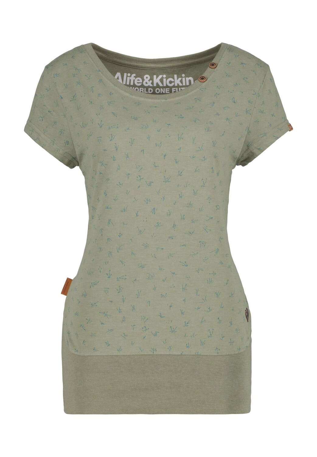 

Футболка CocoAK B, декоративные пуговицы, резинка на поясе, женская ALIFE AND KICKIN, цвет Dust