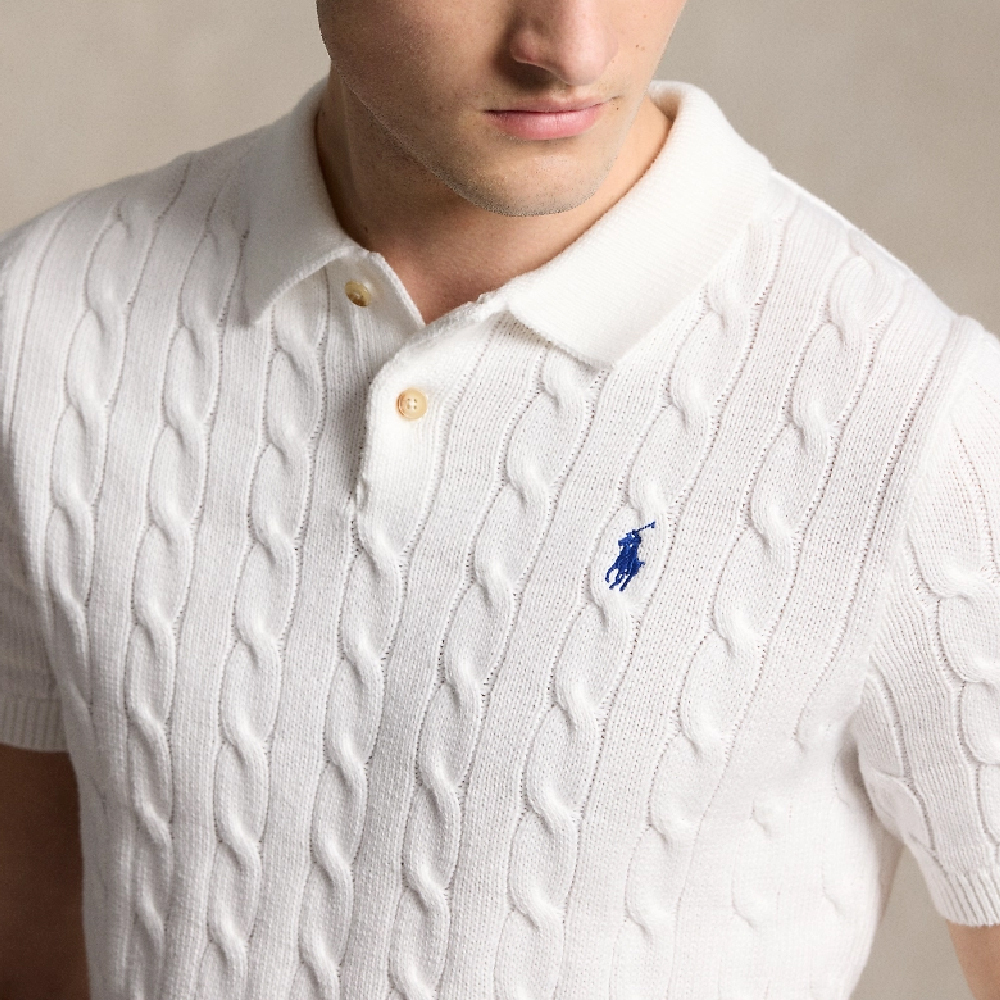 Футболка поло мужская белая FW24 Polo Ralph Lauren — фото 3