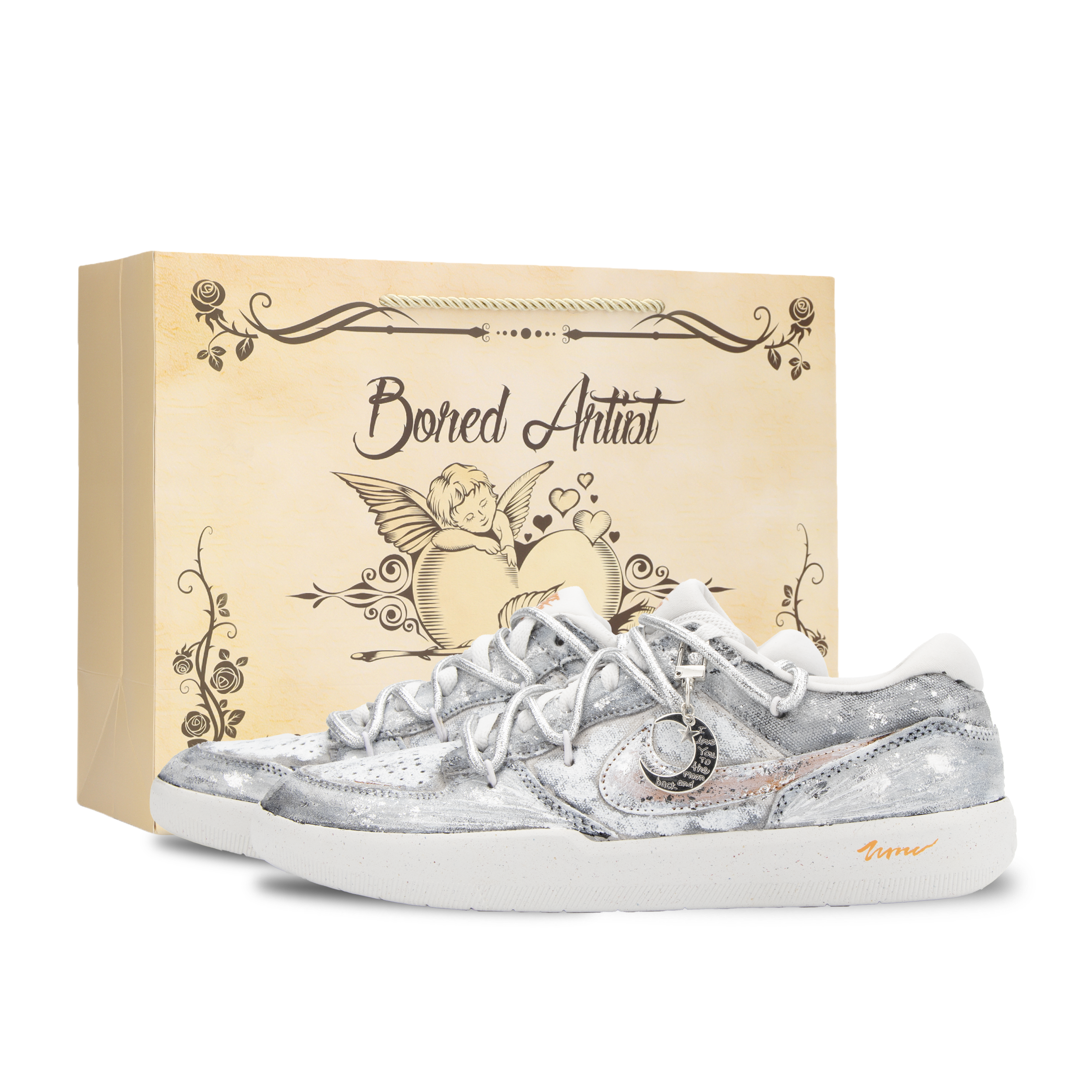 

SB Force 58 Star Meteor покрытие термостойкие устойчивые к истиранию дышащие повседневные кроссовки unisex silver Nike, серебряный (Special Shopping Bag)