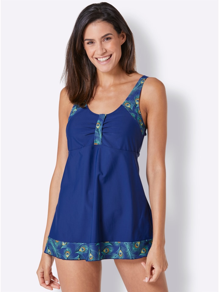 

Топ танкини королевского синего цвета с сине-зеленым принтом WITT WEIDEN