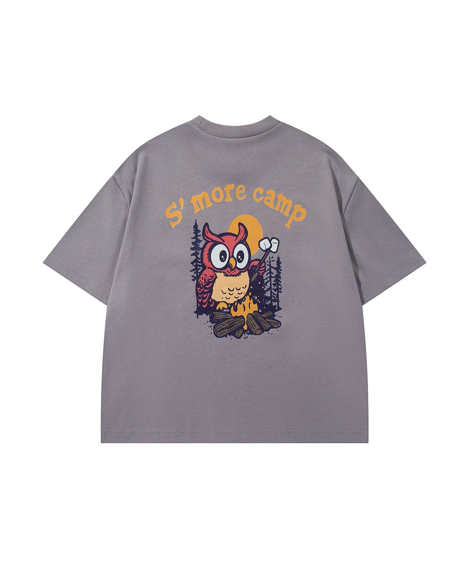 Футболка с коротким рукавом S'more/Owl Camp (детская) S'More, gray