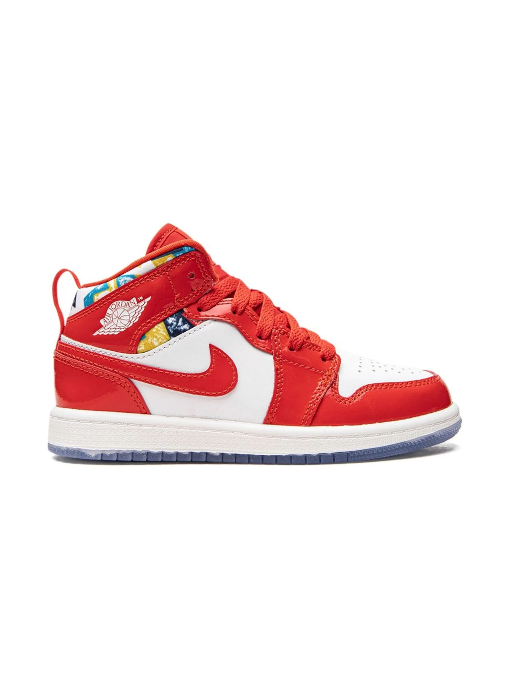 Кроссовки Jordan 1 Mid SE Barcelona Sweater Jordan Kids, красный — фото 2