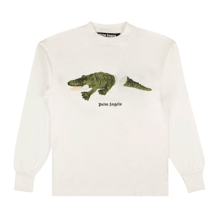 

Футболка Palm Angels Croco Long-Sleeve Tee 'White', белый