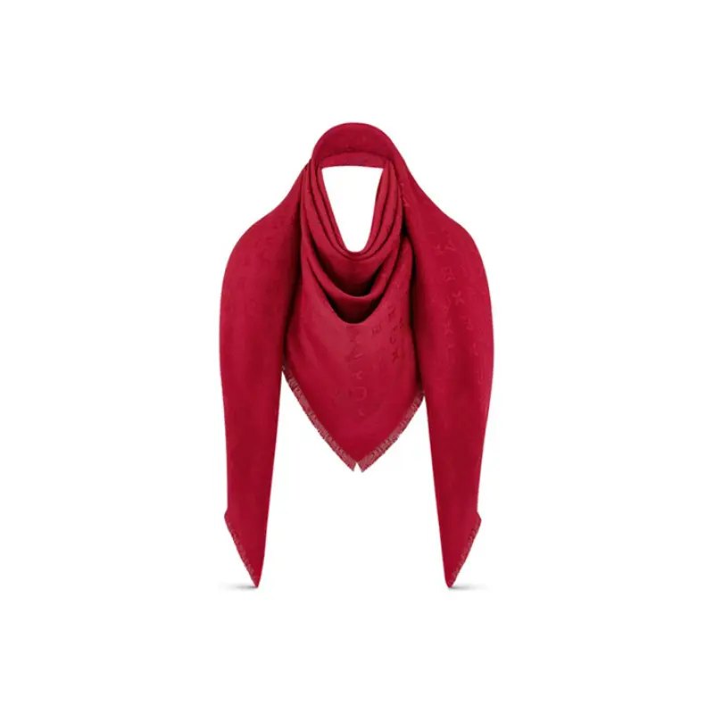 

LOUIS VUITTON Шёлковый шерстяной вязаный шарф женский красный, Red