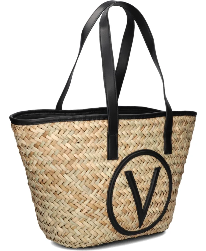 

Розовая соломенная сумка через плечо для лета Valentino, бежевый