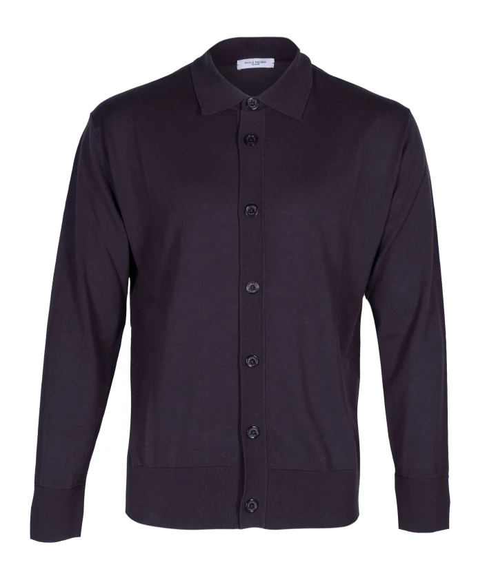 

Приталенная трикотажная рубашка Paolo Pecora, коричневый