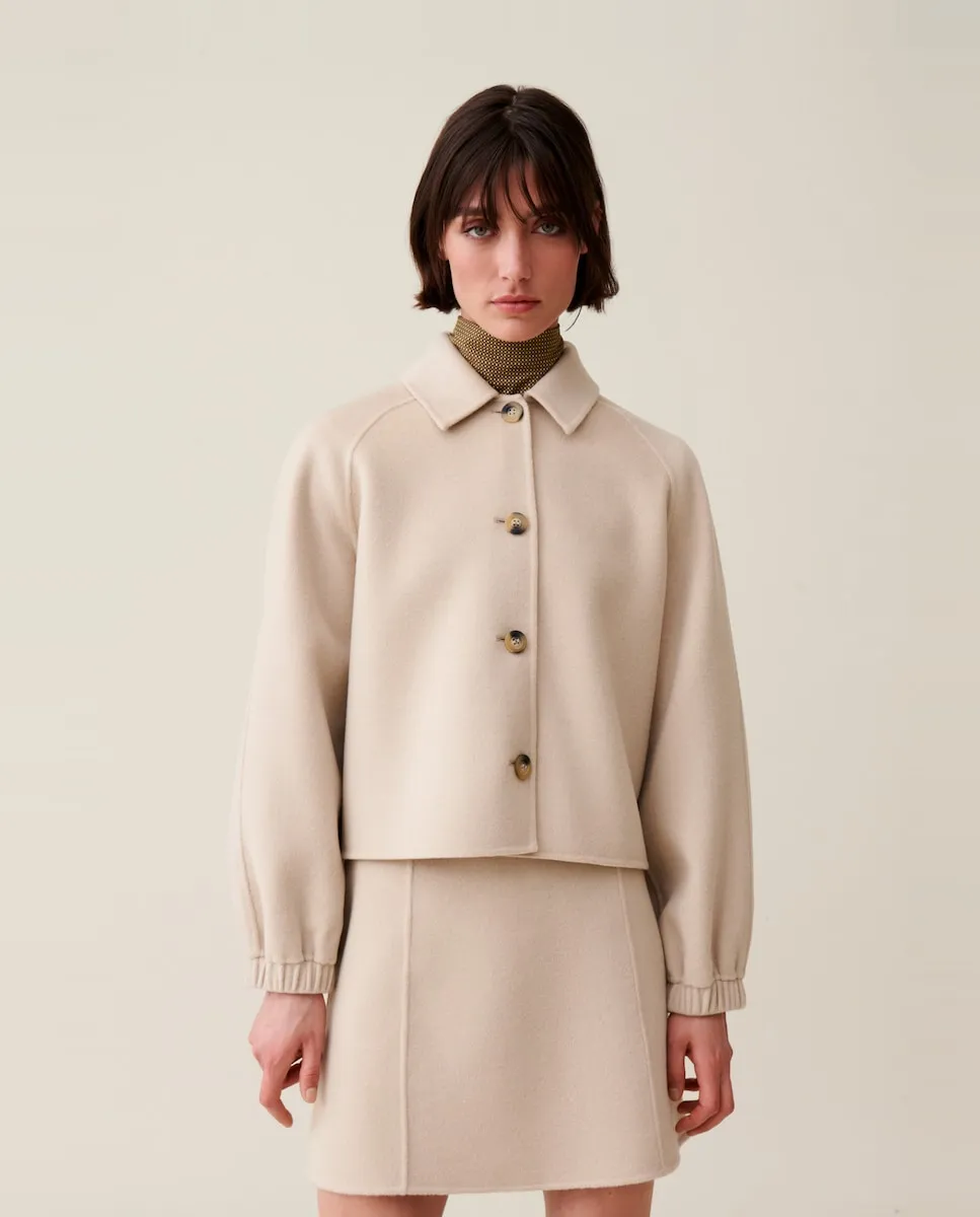 

Женская короткая куртка с воротником-стойкой Claudie Pierlot, бежевый