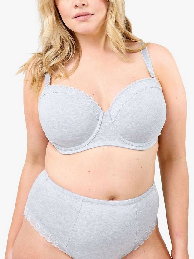 

Бюстгальтер-футболка из мягкого хлопка Oola Lingerie, цвет Grey Marl