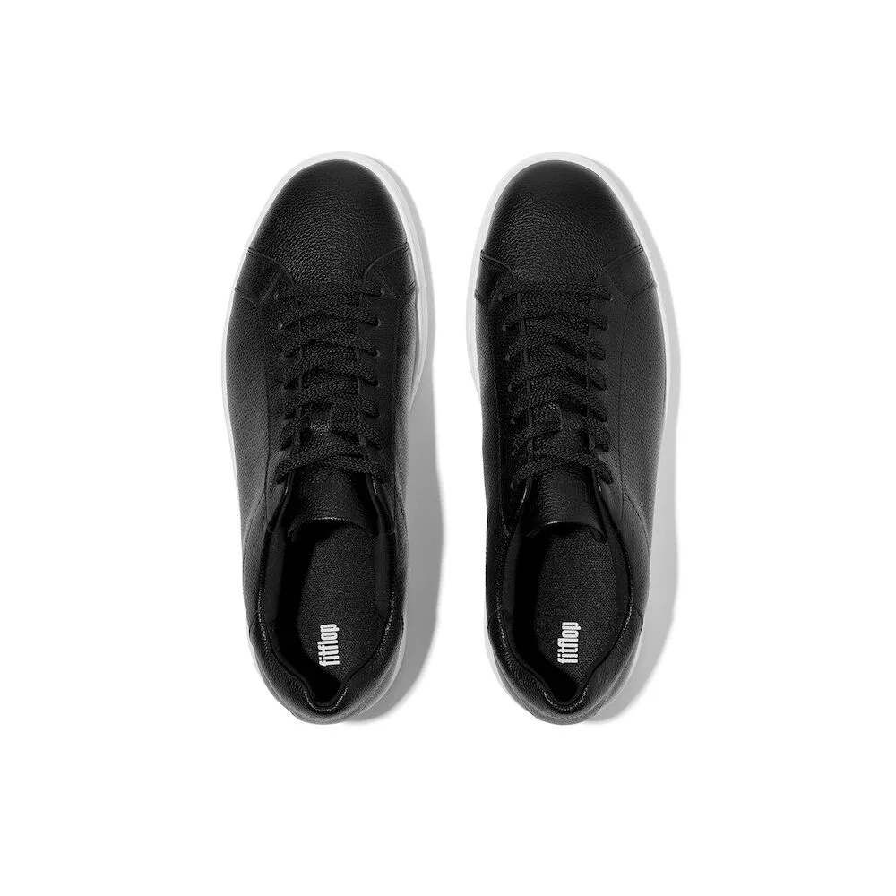 Мужские низкие кожаные кеды Rally2 чёрного цвета от Fitflop — фото 4