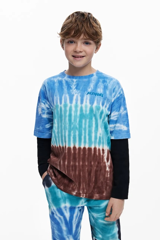

Детская хлопковая кофта с длинным рукавом Desigual, синий