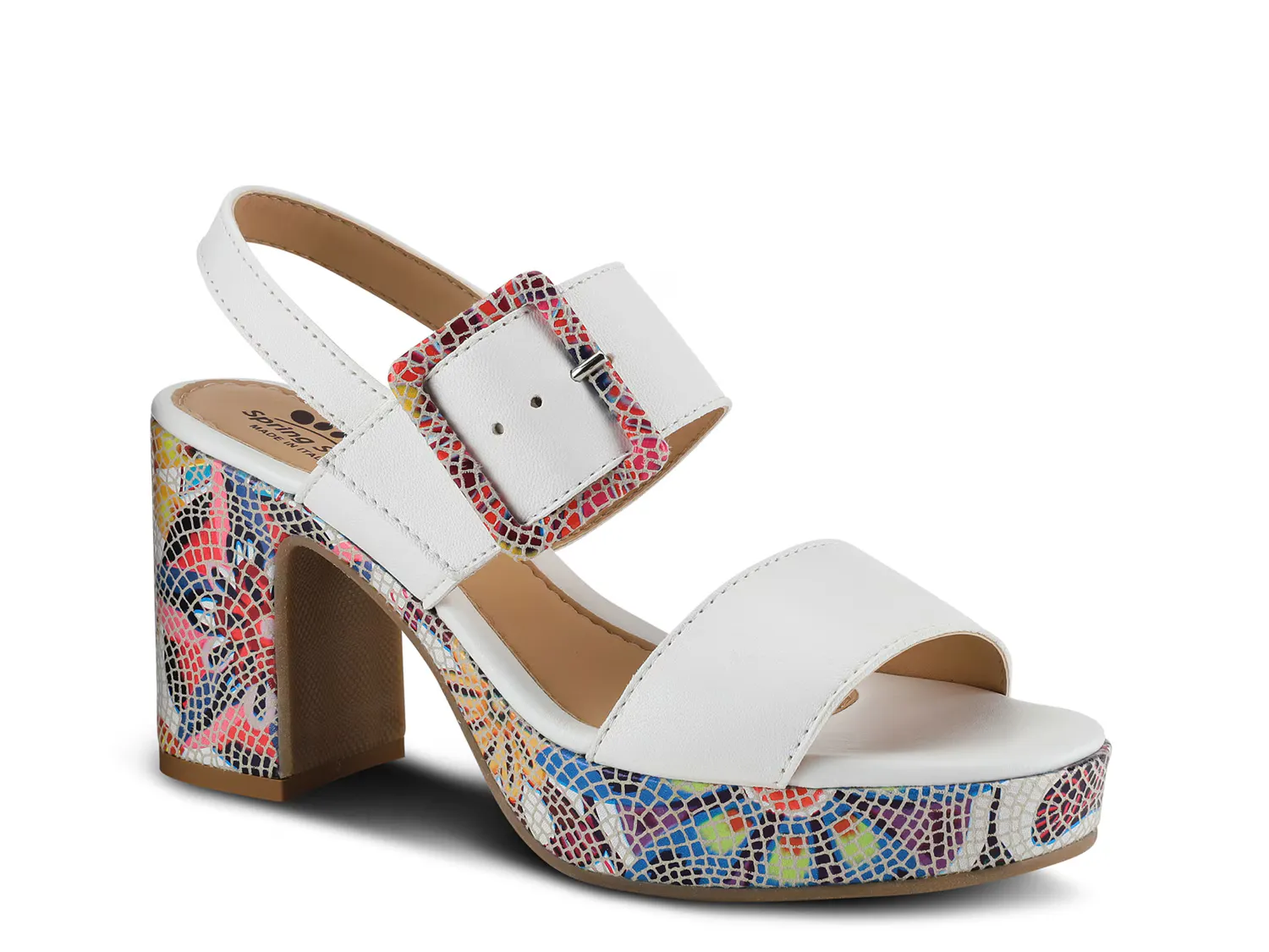 Сандалии Azucar Platform Sandal Spring Step, белый/мультиколор