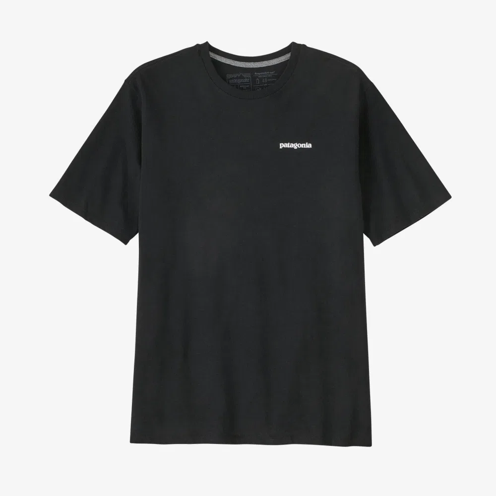Мужская футболка P-6 Logo Responsibili-Tee чёрная от Patagonia — фото 2