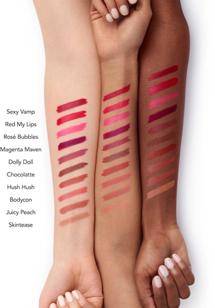 Кремовая помада для губ с эффектом увеличения Buxom FULL-ON SATIN LIPSTICK, Chocolatte 2,5 ml — фото 4