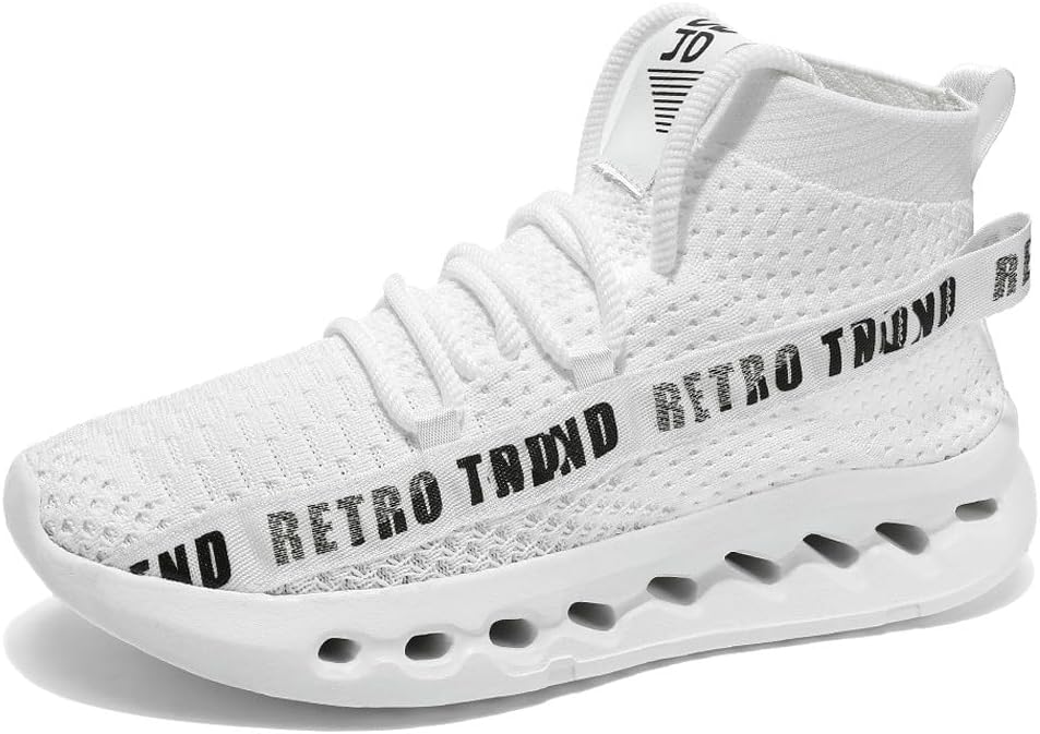 

Легкие кроссовки VAXAV Fashion с высоким верхом, сетчатые, повседневные для бега и прогулок, дышащие (размеры 6.5-12.5), белый