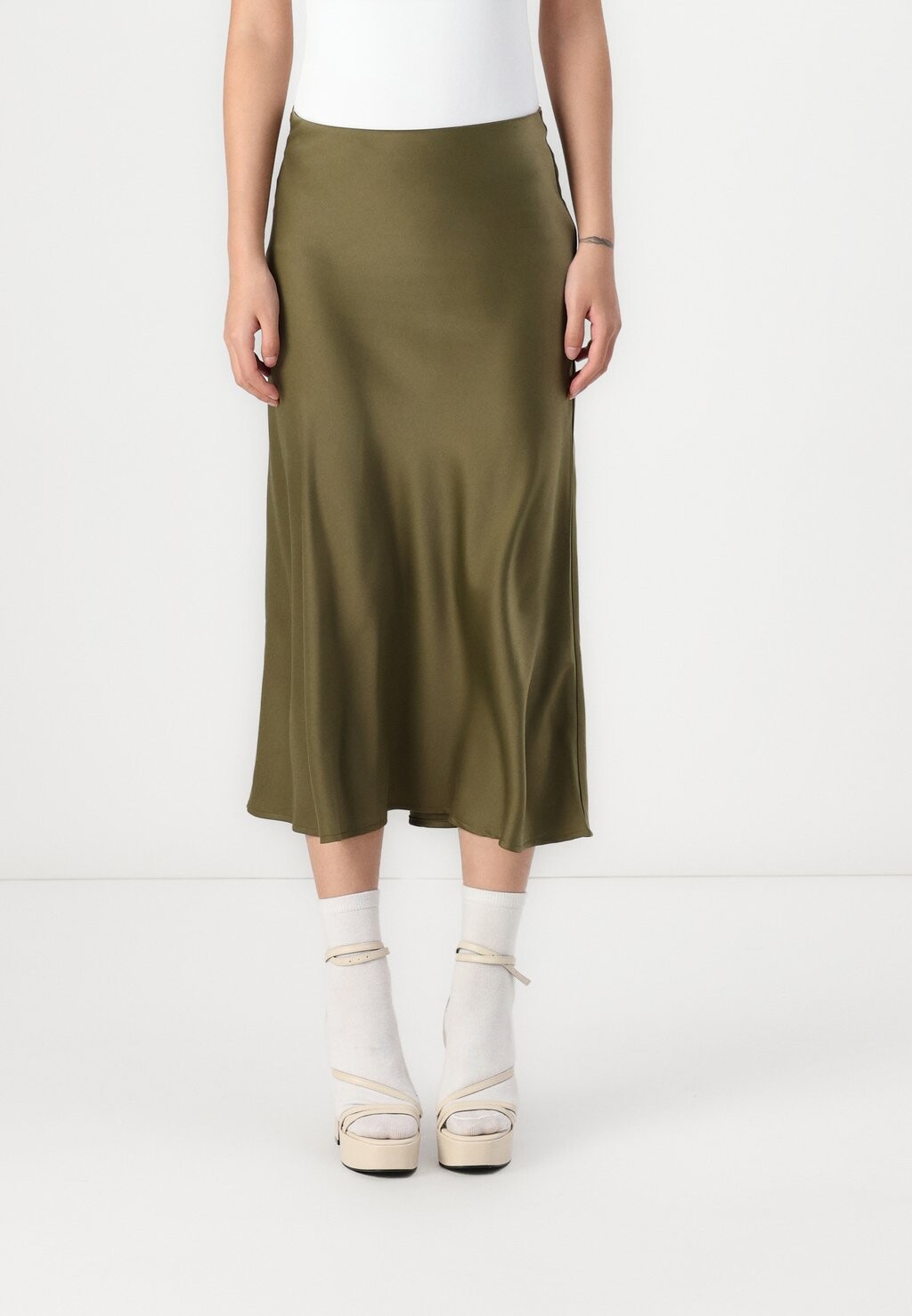 

Юбка А-силуэта YASPELLA MIDI SKIRT YAS, оливковый