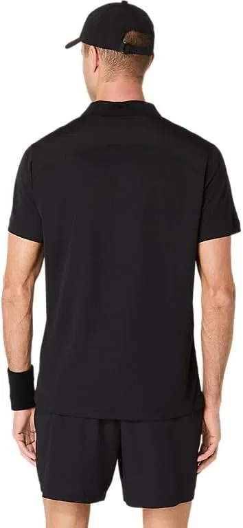 Мужская теннисная одежда ASICS Court Polo, Performance Black — фото 2