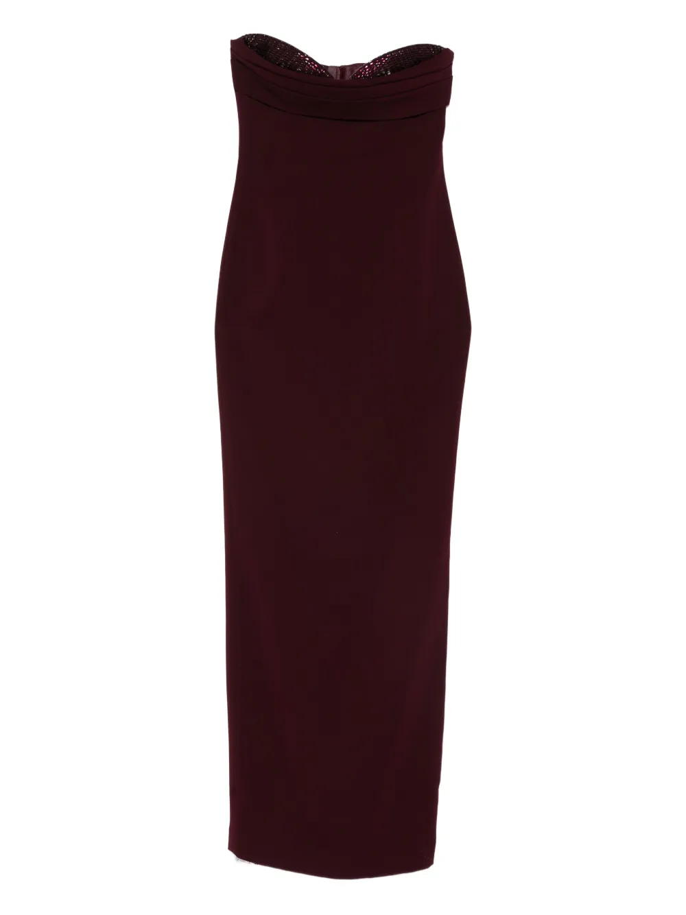 

Платье без бретелек, украшенное пайетками Roland Mouret, красный