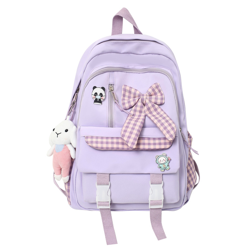 

Рюкзак NIGEER Backpacks, Purple+Pants+Rabbit Charm+Badge