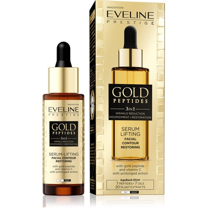 

Eveline Gold Peptides 3in1 Сыворотка для лица с лифтингом и уменьшением морщин с витамином С 30 мл, Коричневый, Eveline Gold Peptides 3in1 Сыворотка для лица с лифтингом и уменьшением морщин с витамином С 30 мл