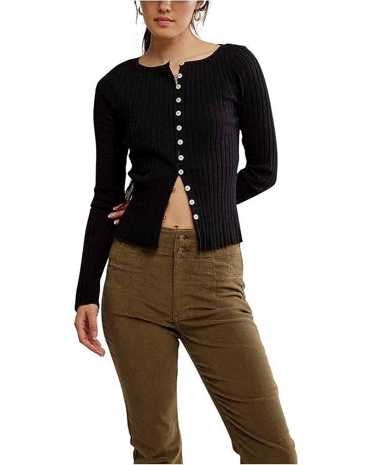 

Лонгслив Free People Tilly Long, черный
