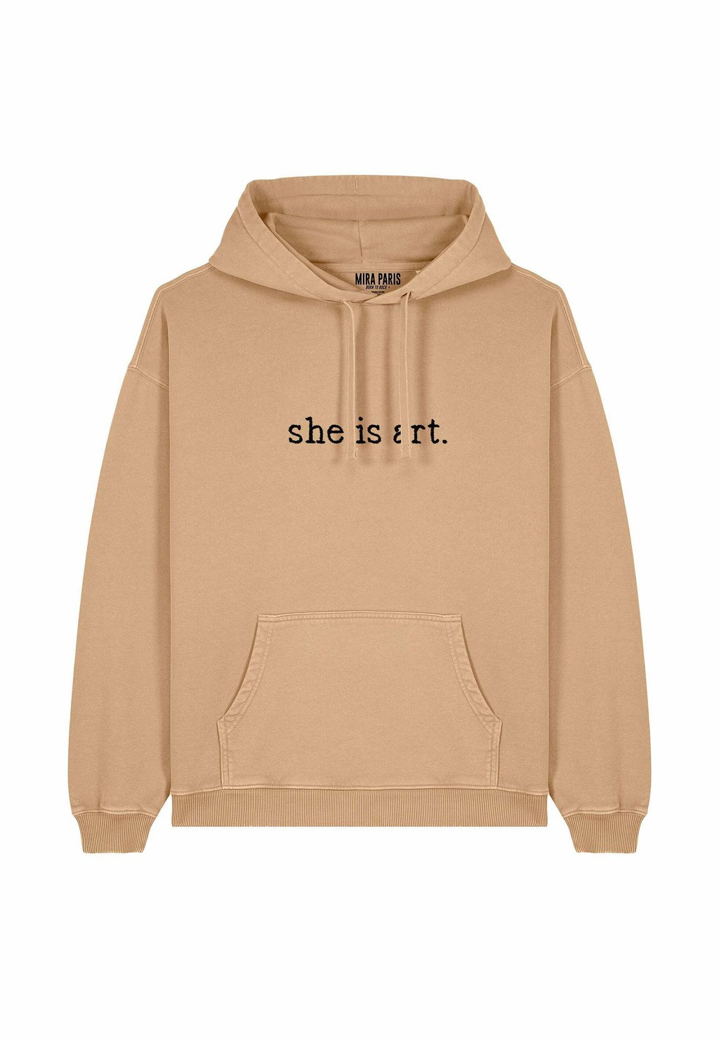 

Толстовка SHE IS ART EMBROIDERY UNISEX VINTAGE con cappuccio Mira Paris, бежевый
