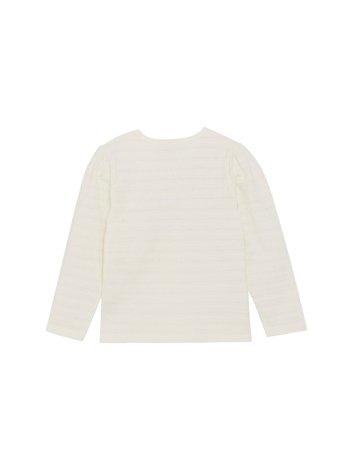 Лонгслив Minymo Longsleeve MIT-shirt LS Jaquard 123583KW modisches Longsleeve, белый — фото 2